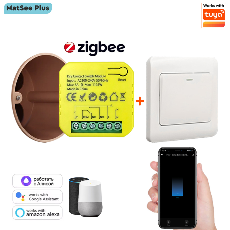 Smart Home Plus - Inteligentny moduł przekaźnika ZigBee z suchym