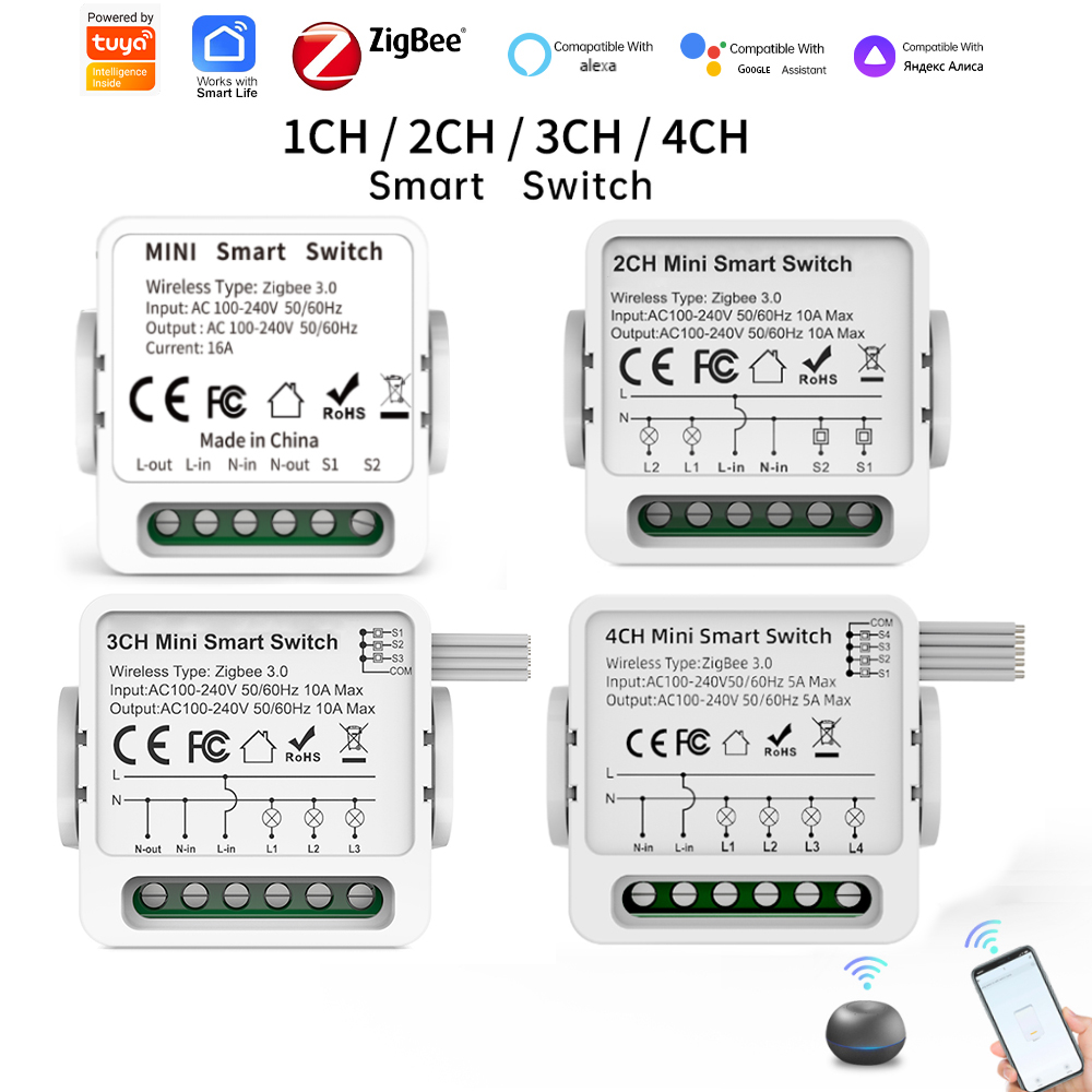 Smart Home Life - Inteligentny przełącznik Tuya Zigbee 3.0 1/2/3/4-kierunkowy