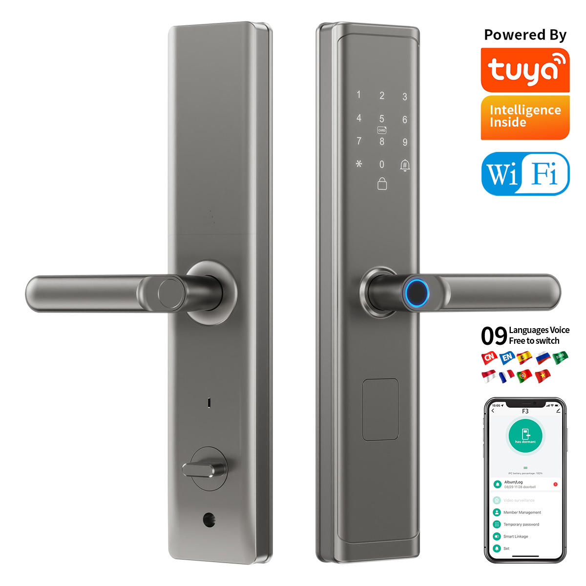 Smart Door Lock - Inteligentny zamek do drzwi Tuya Wifi