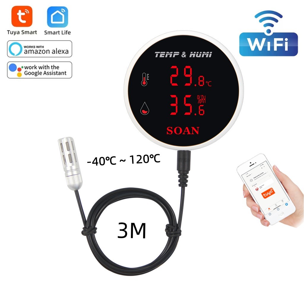 Smart Home Design - Tuya WiFi temperatura wilgotności Senor sonda