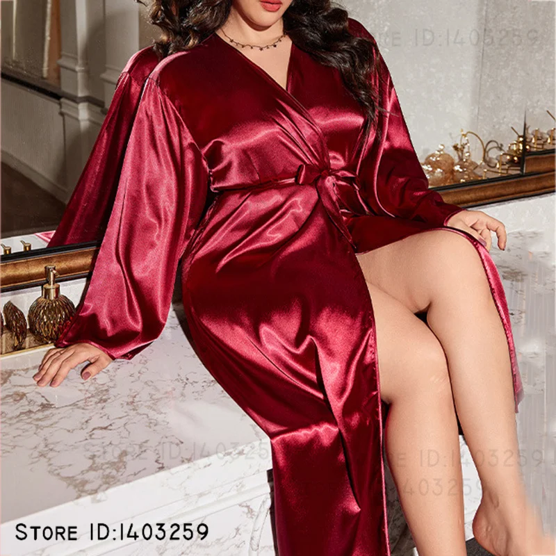 Nowy Plus Size 5XL Satin Long  – Smart Home Plus recenzja i cena