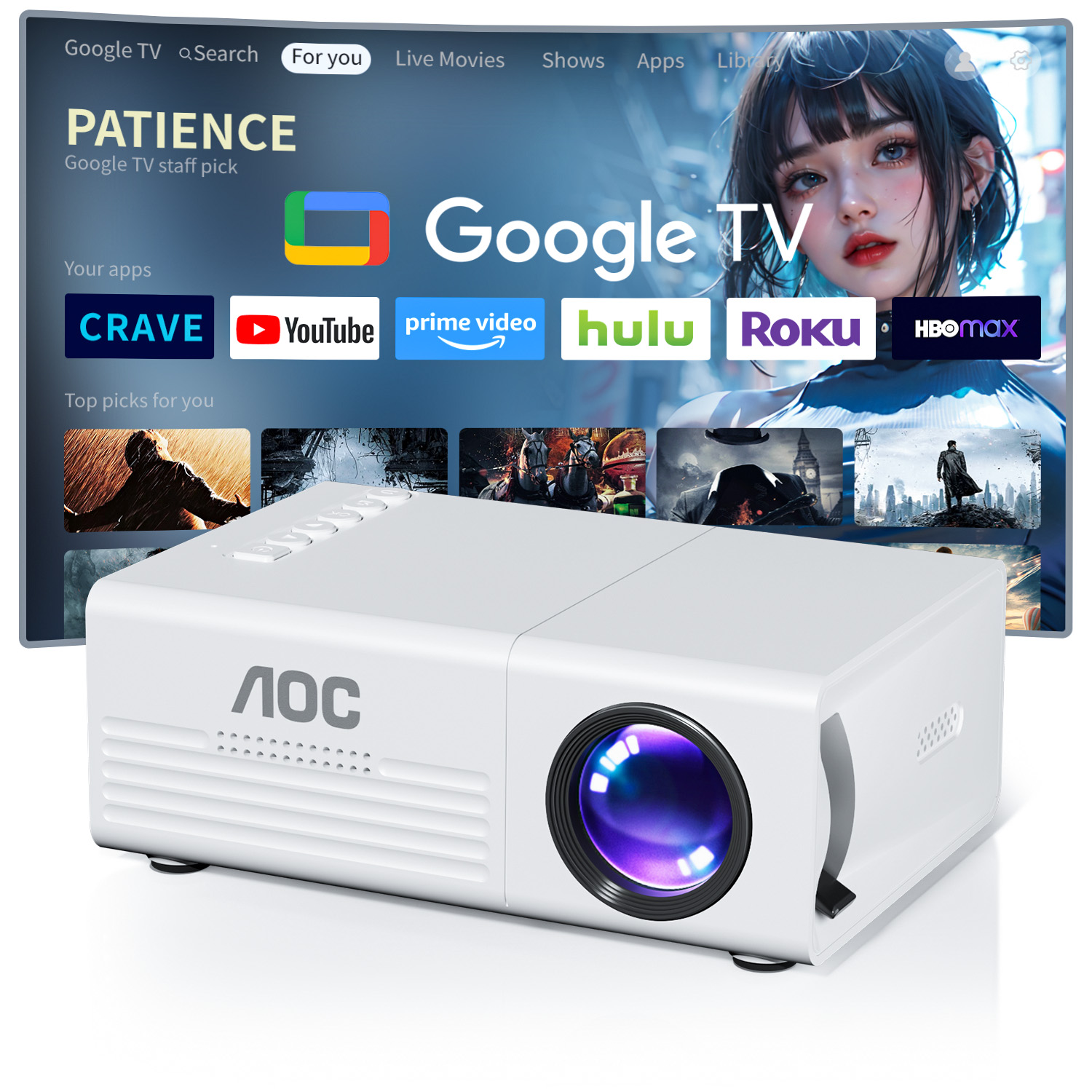 Mini Projektor AOC TFT LCD Wif – Smart Home Midea recenzja i cena